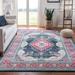 Blue/Navy 61 x 0.37 in Indoor Area Rug - Bungalow Rose Gourdine Oriental Navy/Fuchsia Area Rug | 61 W x 0.37 D in | Wayfair