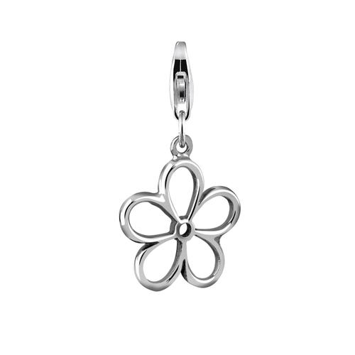 Nenalina - Anhänger Blume Floral 925 Sterling Silber Charms & Kettenanhänger 1 ct Damen