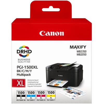 Original Canon 9182B004 / PGI-1500XLCMYBK Druckerpatronen Multipack (Schwarz,Cyan,Magenta,Gelb)