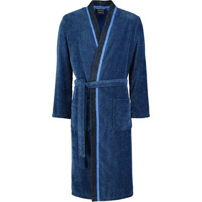 Cawö - Cawö Bademäntel Herren Kimono 4839 blau-schwarz - 19 1 ct Schwarz