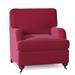Armchair - Longshore Tides Akhavi 32" Wide Armchair Linen/Wood/Polyester/Cotton/Velvet/Fabric in Pink | 32 H x 36 W x 32 D in | Wayfair
