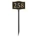 Montague Metal Products Inc. Serif 1-Line Lawn Address Sign Metal in Black | 8.25 H x 11 W x 0.35 D in | Wayfair DSP-0007-L-BG