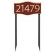 Montague Metal Products Inc. 1-Line Lawn Address Sign Metal in Red | 8.25 H x 11 W x 0.35 D in | Wayfair DMP-0009-L-RG