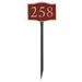 Montague Metal Products Inc. Serif 1-Line Lawn Address Sign Metal in Red | 8.25 H x 11 W x 0.35 D in | Wayfair DSP-0007-L-RC