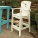 Rosecliff Heights Yorba 30" Patio Bar Stool Wood in Blue | 52.5 H x 24.5 W x 26 D in | Wayfair 1743F4473EEA4DF58C1AF7DA8672A81C