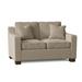 Latitude Run® Aceyon 56" Square Arm Loveseat w/ Reversible Cushions Wood/Polyester in Black/Blue/Brown | 35 H x 56 W x 38 D in | Wayfair