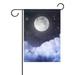 POPCreation Full Moon Sky Stars Garden Flag Summer Ocean Sea Sunset 12x18 inches Outdoor Flag Home Party