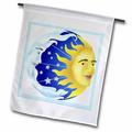 3dRose Sun Moon and Stars - Garden Flag 12 by 18-inch