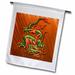 3dRose Oriental Dragon in flaming oranges reds and greens - Garden Flag 12 by 18-inch