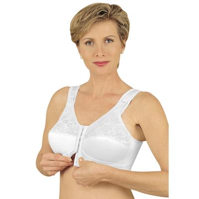 Plus Size Women's Front Hook Mastectomy Comfort Plus Bra by Jodee in White (Size 40 DD)