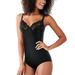 Maidenform Women's Body Shaper (Size 42-C) Black, Nylon,Elastine,Cotton,Polyester