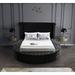 Red Barrel Studio® Linford Tufted Low Profile Storage Platform Bed Upholstered/Velvet in Black, Size 55.0 H x 110.0 W x 100.5 D in Wayfair