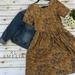 Lularoe Dresses | Lularoe Xl Amelia Dress - New! | Color: Blue/Gold | Size: Xl