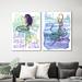 East Urban Home Bath Time Octopus by Sam Nagel - 2 Piece Painting Print Set Canvas/Metal in Blue/Indigo | 20 H x 32 W x 1 D in | Wayfair