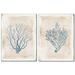 The Twillery Co.® Sturdevant Sea Garden by Wild Apple - 2 Piece Print Set on Canvas in Blue/Green | 11 H x 14 W in | Wayfair