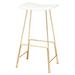 Nuevo Bar & Counter Stool Upholstered/Leather/Metal/Faux leather in White | 26.8 H x 16.8 W x 13 D in | Wayfair HGEM831