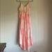 American Eagle Outfitters Dresses | American Eagle High Low Crossback Maxi Dress | Color: Pink/White | Size: S