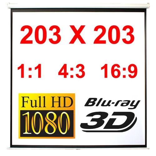Mucola – 110 Projektionsleinwand 203CM Beamerleinwand Rolloleinwand Beamer Heimkino 1:1