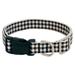 Black Gingham Dog Collar, Medium