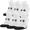 Under Armour Adult Performance Tech Low Cut Socks, 6-Pairs, White, Shoe Size: Mens 9-12.5, Womens 11-13