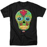 Trevco HBRO383-AT-3 Play Doh & Sugar Skull-Short Sleeve 18-1 Adult T-Shirt, Black - Large