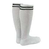 Lovely Annie Men's 2 Pairs Knee High Sports Socks for Baseball/Soccer/Lacrosse 002 L White