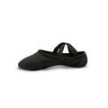 Danshuz Girls Black Stretch Split Sole Leather Spandex Ballet Shoes