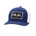Huk Fishing Angler Trucker Stretch Fit Hat, Navy Blue, LXL - H3000209-410-LXL