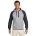 Adult NuBlendÂ® Colorblock Raglan Pullover Hooded Sweatshirt - OXFORD/ BLACK - M