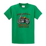 Christian Biker T-Shirt Helmets Save Lives Jesus Saves Souls-kelly-4xl