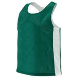 968 Ladies Reversible Tricot Mesh Lacrosse Tank DARK GREEN/WHITE L/XL