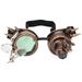 C.F.GOGGLE Vintage Steampunk Goggles Rave Glasses with Double Ocular Loupe Vintage Welding Punk Gothic Glasses