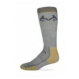 RealTree 794 Uplander Heavyweight Merino Wool Boot Socks, Grey/Gold
