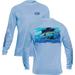 Flying Fisherman TL1410BXL Pasta Pantaleo Sailfish Long Sleeve Performance T-Shirt, Blue Mist, X-Large