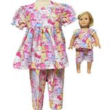 Doll Clothes Superstore Size 12 Matching Girl And Doll Bears Galore Pajamas