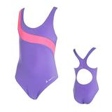 Aqua Sphere Lucy Girls Open Back Swimsuit, Purple/Bright Pink,6Y