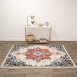 Blue/Gray 79 x 0.39 in Area Rug - Balta Rugs Everhart Oriental Gray/Blue/Red Area Rug Polypropylene | 79 W x 0.39 D in | Wayfair 27625756/200275.3