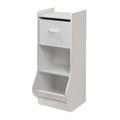 Upright Storage Nook with Reversible Basket In White - Badger Basket 90842