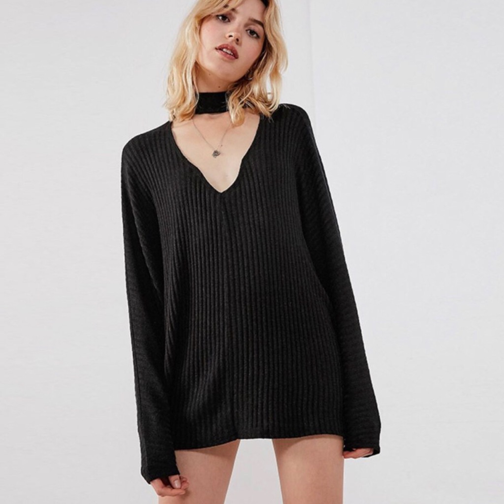 Urban Outfitters Sweaters | Cut Out Sweater | Color: Black | Size: S