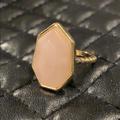 Free People Jewelry | Free People Gold Rose Quartz Crystal Stone Ring | Color: Gold/Pink | Size: 8
