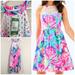 Lilly Pulitzer Dresses | Lilly Pulitzer Kinley Dress. Jungle Utopia. 6. | Color: Blue/Pink | Size: 6