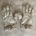 Coach Accessories | Coach Cream Leather Gloves With Cashmere Liner | Color: Silver/White | Size: 7 1/2