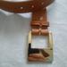 Michael Kors Accessories | Michael Kors Leather Belt Signature Gold Tone Buckle | Color: Gold | Size: Medium