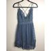 Free People Dresses | Free People | Adella Burnout Lace Mini Dress | Color: Blue | Size: M