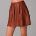 Madewell Skirts | Madewell Broadway & Brooke Leather Belltoll Skirt | Color: Brown/Tan | Size: 2