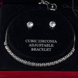 Giani Bernini Jewelry | Giani Bernini Sterling Silver Cubic Zirconia Bracelet And Earrings Set Gift Box | Color: Silver | Size: Os