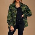 Free People Jackets & Coats | Free People 'Sieze The Day' Camo Jacket Sz Small | Color: Green/Tan | Size: S
