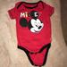 Disney One Pieces | Disney Baby 3-6m Mickey Onesie | Color: Black/Red | Size: 3-6mb
