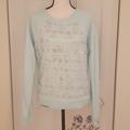 Pink Victoria's Secret Tops | 2 For $20 Vs Pink Light Blue Bedazzled Crewneck Sweatshirt | Color: Blue/Silver | Size: S