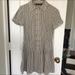 Zara Dresses | Button Down Zara Dress Size S | Color: Gray/White | Size: S